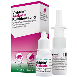 VIVIDRIN Azelastin Kombi.0,5 mg/ml ATR+1 mg/ml NAS
